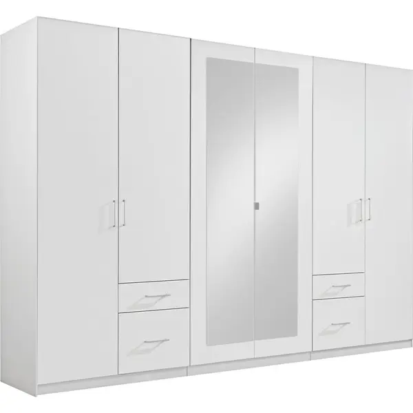 Dulap Cu Uși Rotative, 270/210/58 cm, alb