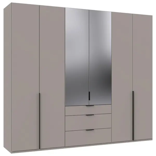 Dulap Cu Uși Rotative, 270/236/58 cm, gri, sahara