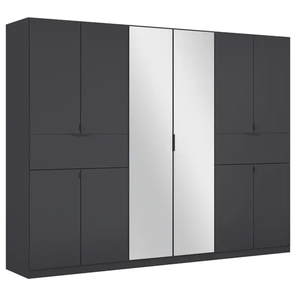 Dulap Cu Uși Rotative, 271/210/54 cm, gri, argintiu