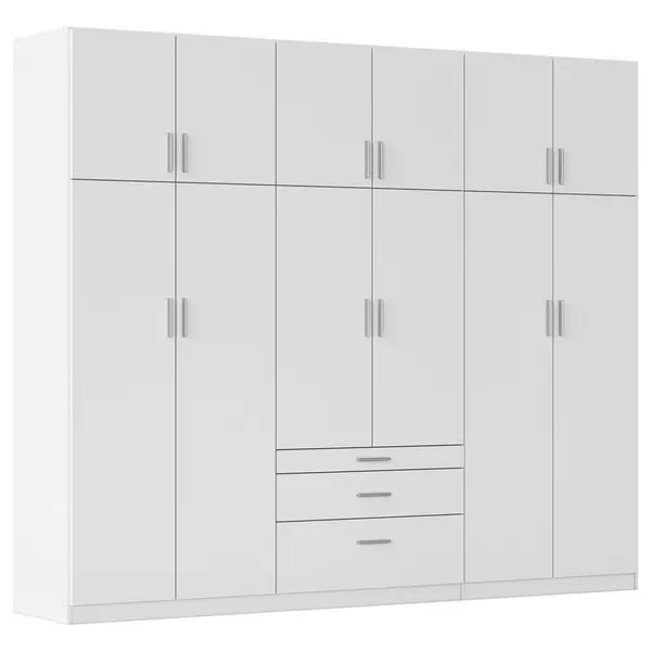 Dulap Cu Uși Rotative, 271/229/54 cm, alb