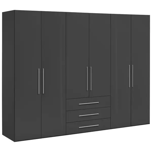 Dulap Cu Uși Rotative, 292,8/218,6/59,6 cm, antracit, antracit lucios intens