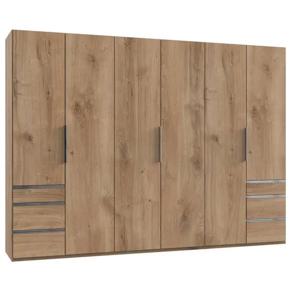 Dulap Cu Uși Rotative, 300/236/58 cm, scânduri de stejar