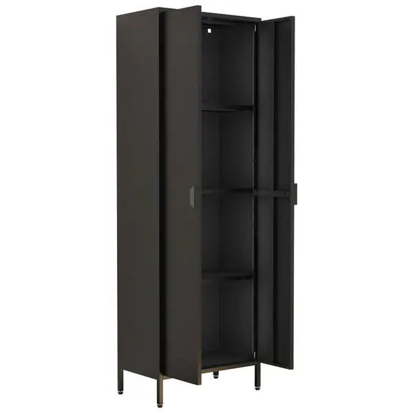 Dulap Cu Uși Rotative, 60/180/35 cm, negru