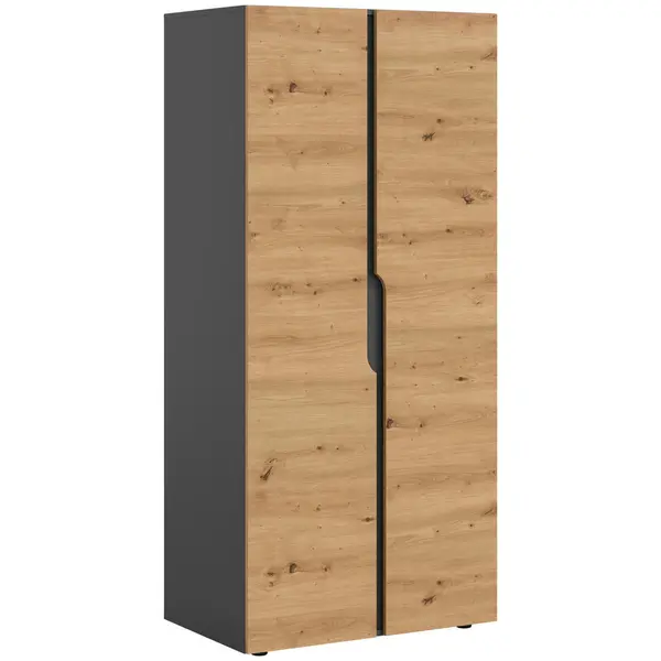 Dulap Cu Uși Rotative, 80/180/51 cm, antracit, stejar Artisan