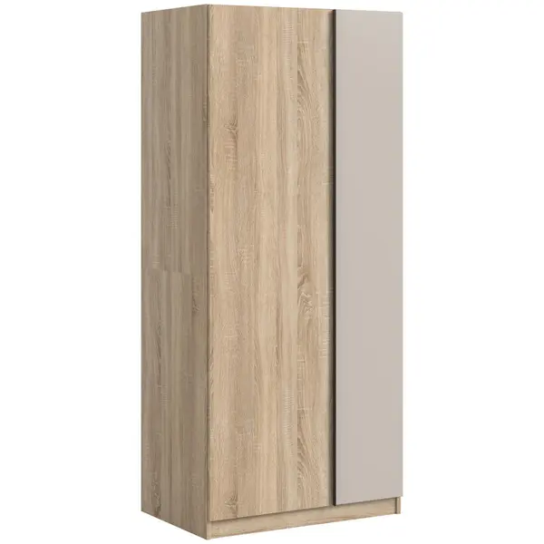 Dulap Cu Uși Rotative, 80/183/53 cm, stejar Sonoma, cașmir