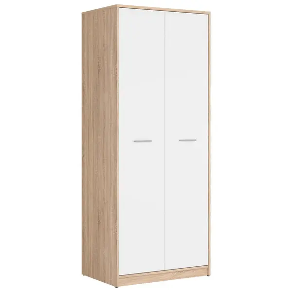 Dulap Cu Uși Rotative, 80/197/54,5 cm, alb, stejar Sonoma