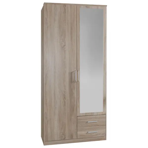 Dulap Cu Uși Rotative, 90/199,5/58 cm, culoare lemn stejar