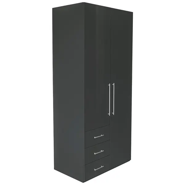 Dulap Cu Uși Rotative, 98/218,6/59,4 cm, antracit, antracit lucios intens