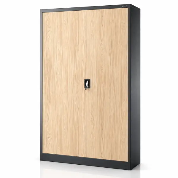 Dulap de birou metalic pentru documente antracit / stejar sonoma: Eco Design JAN II, 1150 x 1850 x 400 mm Dulap metalic de birou pentru dosare antracit / stejar sonoma, 1150x1850x400 mm: JAN II Eco Design