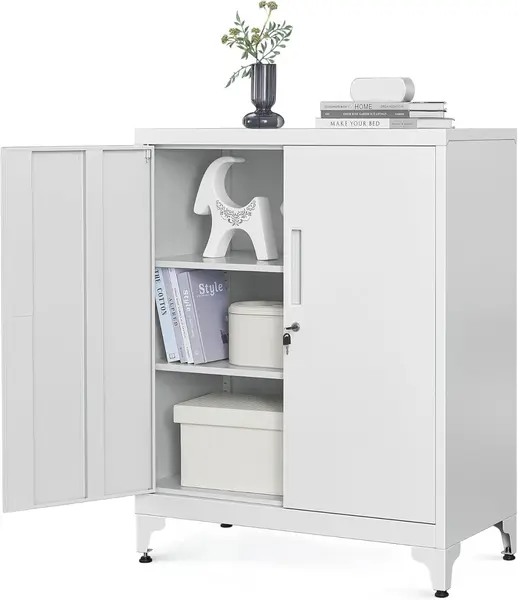 Dulap de depozitare din metal, Songmics, Gray, 40 x 80 x 90 cm
