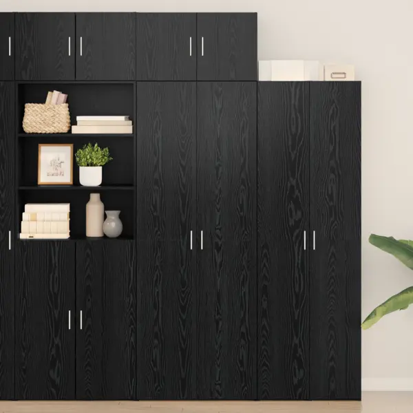 Dulap de depozitare Gossi stejar negru 70x42.5x225 cm lemn procesat, dulap pe perete Gossi stejar negru 70x42,5x40 cm lemn procesat