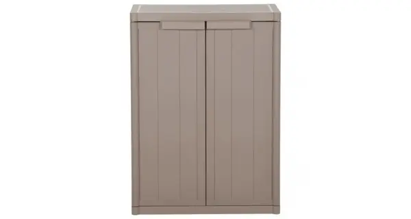 Dulap de depozitare gradina, maro, 65x45x88 cm PP aspect lemn