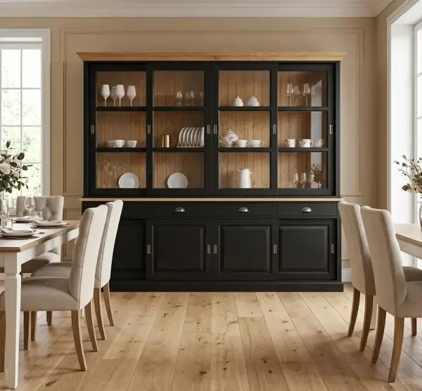 Dulap de depozitare Nordic Black cu finisaj Dublu color
