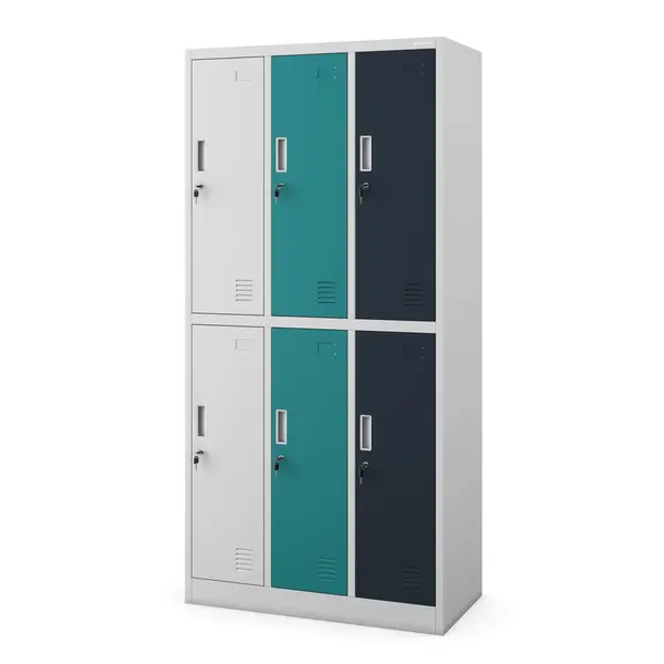 Dulap de haine securizat cu 6 usi IGOR, 900 x 1850 x 450 mm, multicolor Dulap de haine securizat cu 6 uși IGOR, 900 x 1850 x 450 mm, multicolor