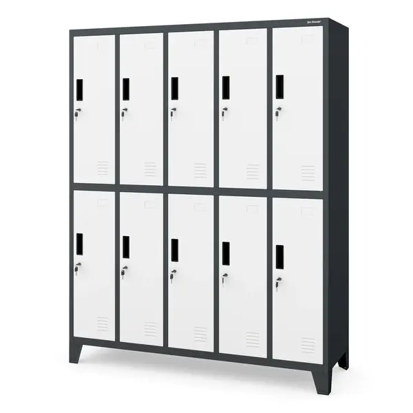 Dulap de siguranta cu 10 usi BARTEK, 1360 x 1720 x 450 mm, alb-antracit Dulap de siguranță cu 10 uși BARTEK, 1360 x 1720 x 450 mm, alb-antracit