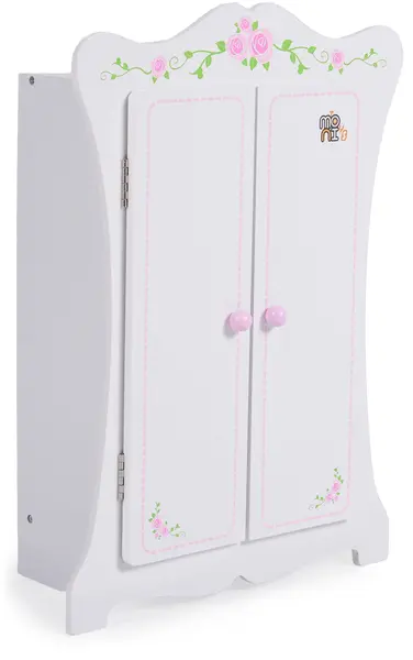 Dulap din lemn pentru papusi Moni Toys - 011, alb