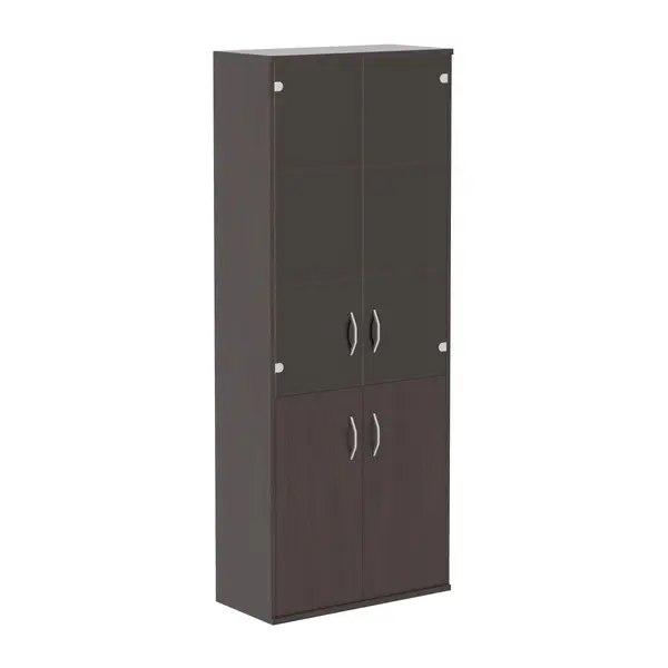 Dulap documente cu vitrina Imago wenge, 77 x 36,5 x 197, 5 cm