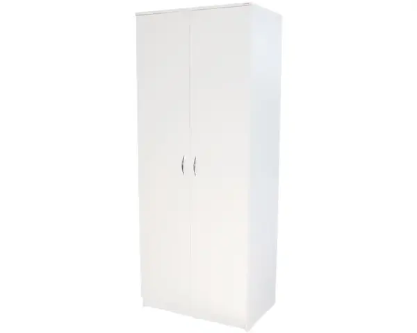 Dulap dormitor alb 2 usi - design modern, spatiu eficient 80 200 52 cm