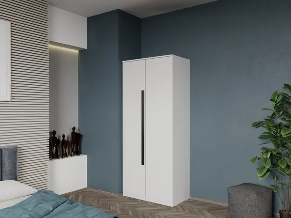 Dulap dormitor cu doua usi Alb 83x192.5 cm - Dallas