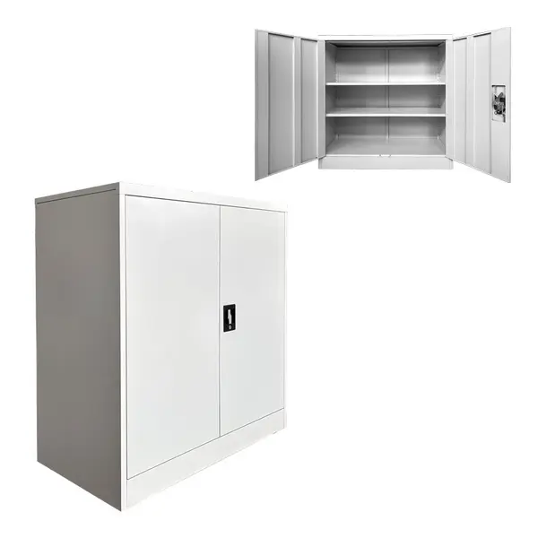Dulap fiset din metal Armon Gri deschis 90x45x90 cm