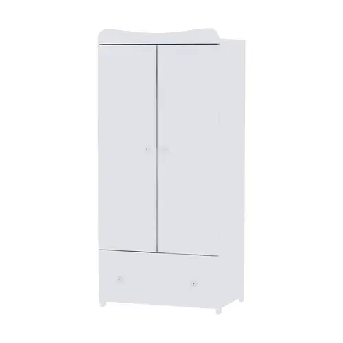 Dulap garderoba Lorelli Exclusive, 80x57x178 cm, 2 usi, Alb