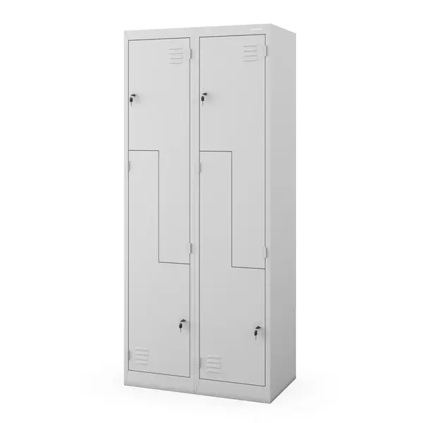 Dulap haine metalic tip L JULIA, 800 x 1850 x 450 mm, gri Dulap haine metalic tip L JULIA, 800 x 1850 x 450 mm, gri