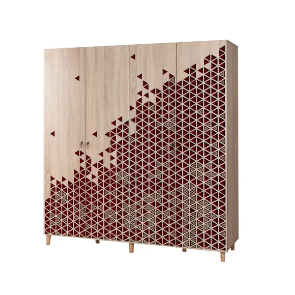 Dulap IMAJ, 4 usi, stejar sonoma, 180x52x192 cm