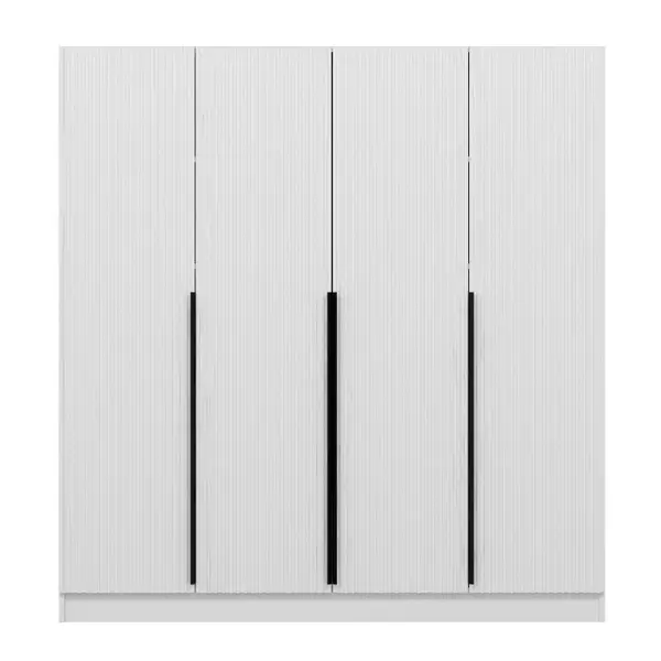 Dulap KALE PLUS, 4 usi, alb, 180x52x210 cm