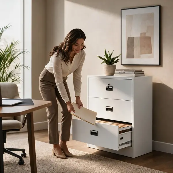 Dulap metalic alb pentru dosare: SARA XL V3, 900 × 1020 × 600 mm Dulap cartotecă metalic, alb, 900x1020x600 mm: SARA XL V3