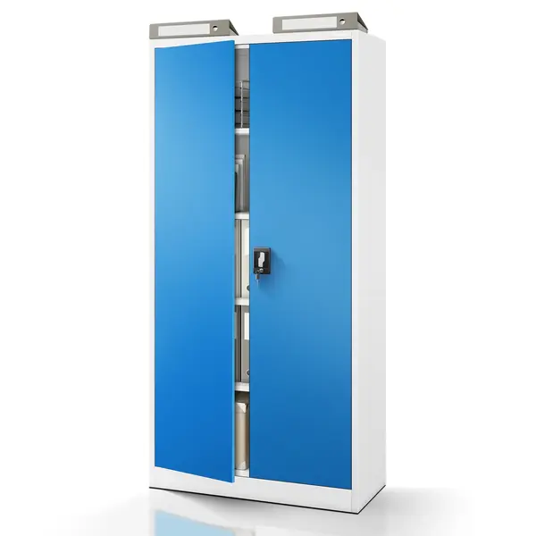 Dulap metalic cu incuietoare JAN H, 900 x 1950 x 400 mm, gri-albastru Dulap metalic cu încuietoare JAN H, 900 x 1950 x 400 mm, gri-albastru