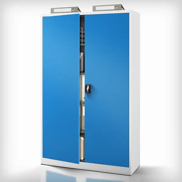 Dulap metalic cu incuietoare JAN II, 1150 x 1850 x 400 mm, gri-albastru Dulap metalic cu încuietoare JAN II, 1150 x 1850 x 400 mm, gri-albastru