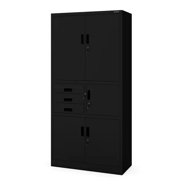 Dulap metalic cu seif FILIP II, 900 x 1850 x 400 mm: negru Dulap metalic cu seif FILIP II, 900 x 1850 x 400 mm: negru