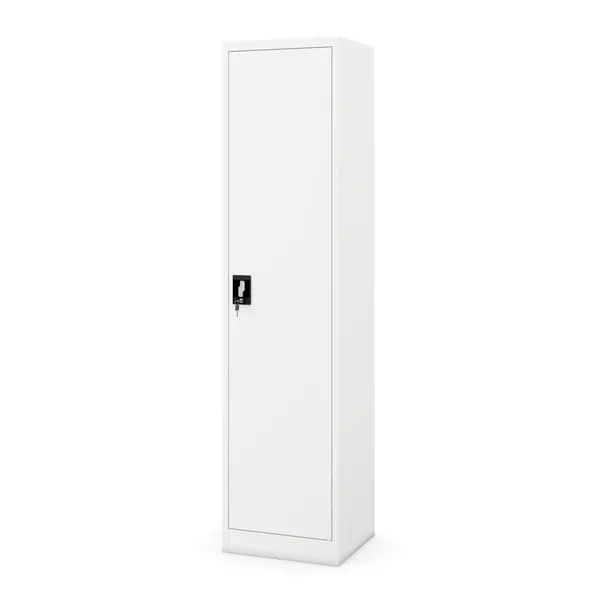 Dulap metalic ingust, cu rafturi ALEX, 450 x 1850 x 400 mm, alb Dulap metalic îngust, cu rafturi ALEX, 450 x 1850 x 400 mm, alb