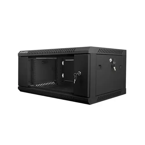 Dulap metalic montat pe perete din pachet demontabil Lanberg, 6U , 600x600mm , 19” , Negru