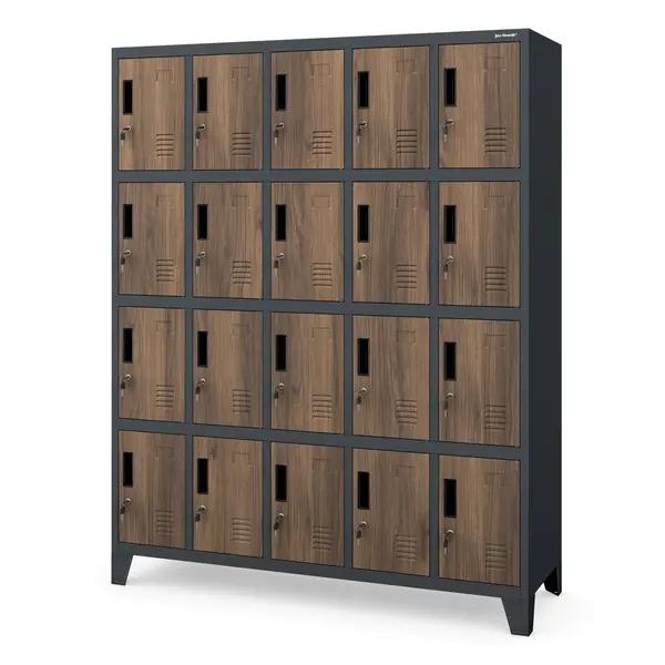 Dulap metalic ROBERT, 1360 x 1720 x 450 mm, Eco Design: antracit/ nuc Dulap metalic ROBERT, 1360 x 1720 x 450 mm, Eco Design: antracit/ nuc