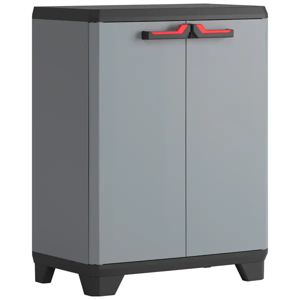 Dulap Multifuncțional, 68/90/39 cm, gri, roșu, negru