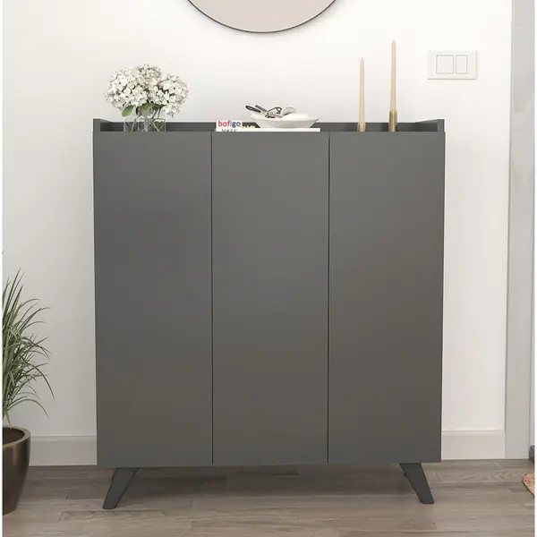 Dulap multifunctional cu 3 usi, Design scandinav modern 103.5 x 90 x 30cm