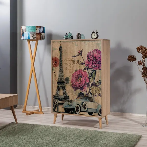 Dulap Multifunctional Multibox -Multi Purpose Cabinet 14, Stejar Sonoma, 127x36x80 cm