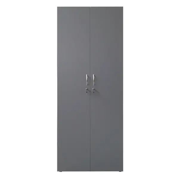 Dulap pentru bibliorafturi PAL alb/gri 80x40x200 cm cu uși înalte Dulap pentru bibliorafturi PAL alb/gri 80x40x200 cm cu uși înalte