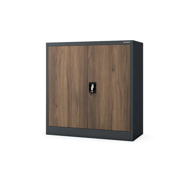 Dulap pentru dosare cu cheie BEATA, 900 x 930 x 400 mm, Eco Design: nuc-antracit Dulap pentru dosare cu cheie BEATA, 900 x 930 x 400 mm, Eco Design: nuc-antracit