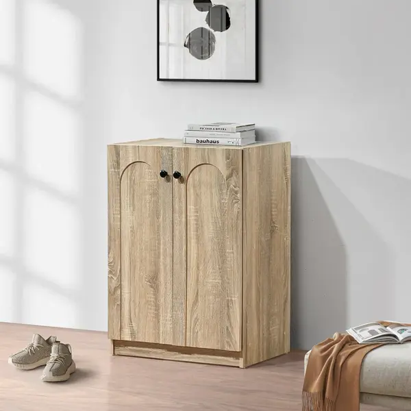 Dulap pentru pantofi cu functie de organizare, Ambera, lemn, sonoma, 60x36x81 cm
