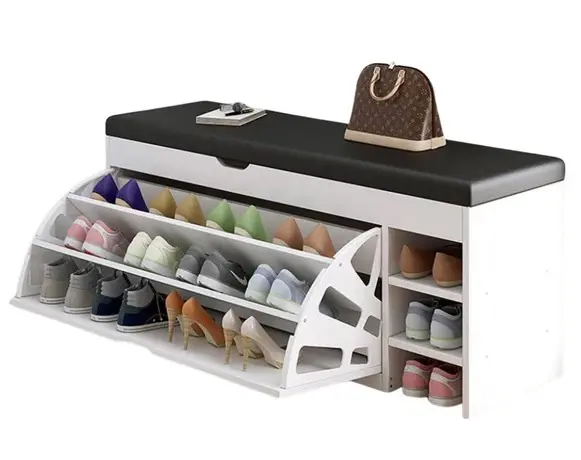 Dulap pentru pantofi tip bancheta ALB 80 X 34 X 51