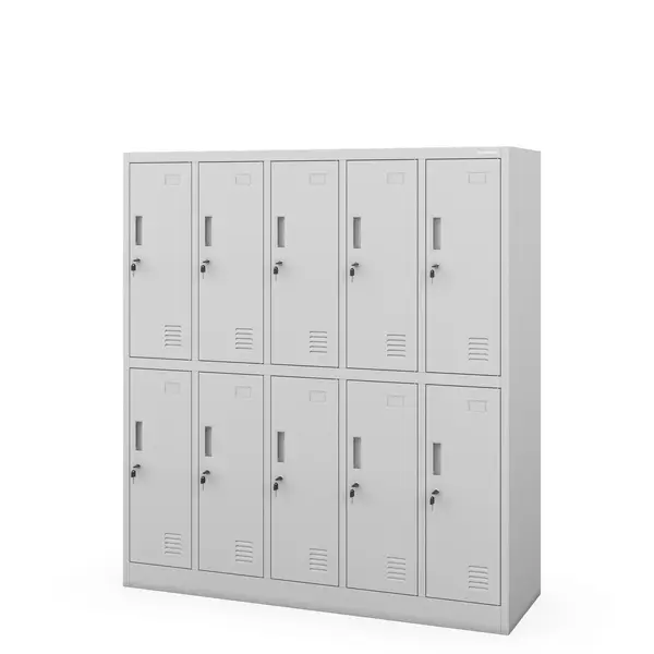 Dulap scolar de protectie a muncii gri: 10 compartimente BARTUS 1360 × 1500 × 450 mm Dulap școlar de protecție a muncii gri: 10 compartimente BARTUŚ 1360 × 1500 × 450 mm