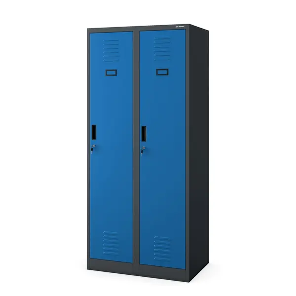 Dulap social cu patru compartimente KACPER, 800 x 1800 x 500 mm, albastru-antracit Dulap social cu patru compartimente KACPER, 800 x 1800 x 500 mm, albastru-antracit