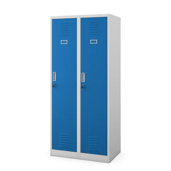 Dulap social cu patru compartimente KACPER, 800 x 1800 x 500 mm, gri-albastru Dulap social cu patru compartimente KACPER, 800 x 1800 x 500 mm, gri-albastru