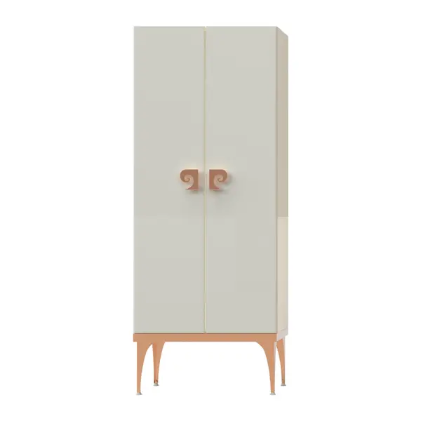 Dulap soldat baie dublu Pierre Cardin Venus alb-aramiu 70x150 cm