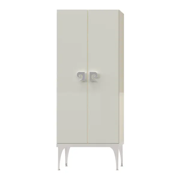 Dulap soldat baie dublu Pierre Cardin Venus alb-argintiu 70x150 cm