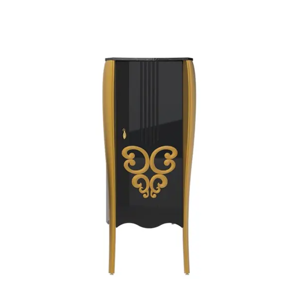 Dulap soldat baie Pierre Cardin Hermitage negru 70x162 cm