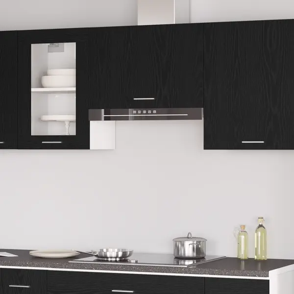 Dulap suspendat Gossi in stejar negru - 60x31x60 cm, fabricat din lemn prelucrat