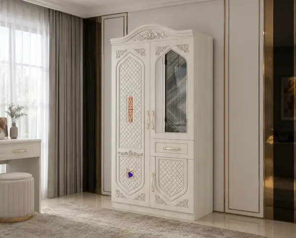 Dulap ZQE 042 MDF 3Usi 1Sertar 100x50x211 cm